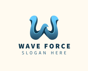 Creative Wave Letter W logo design