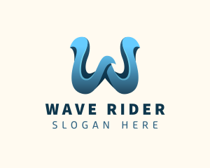 Creative Wave Letter W logo design