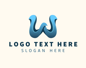 Gradient - Creative Wave Letter W logo design