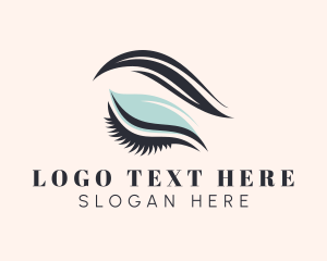 Beauty Blogger - Glam Eyelash Eyeshadow logo design