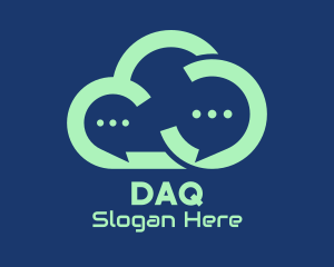 Research - Online Message Cloud logo design