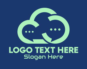 Cloud Storage - Online Message Cloud logo design