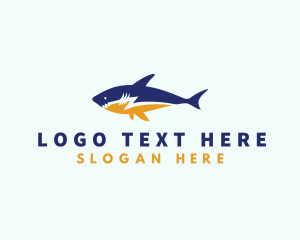Thunder - Lightning Ocean Shark logo design