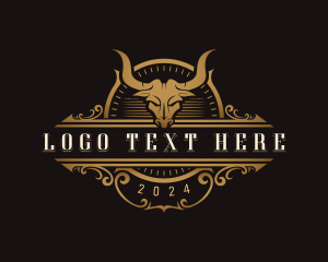 Steakhouse - Bull Horn Bistro logo design
