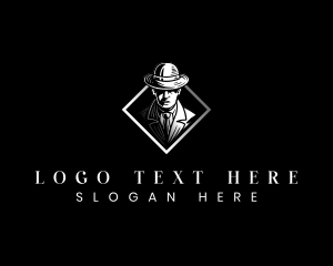 Mobster - Dapper Detective Agent logo design