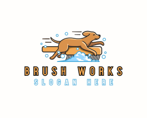 Brush - Dog Grooming Brush logo design