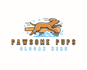 Dog Grooming Brush logo design