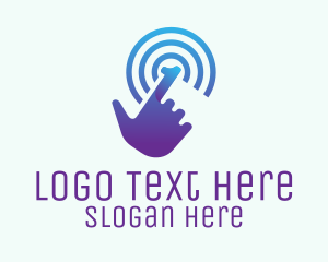 Web - Digital Hand Number 1 logo design