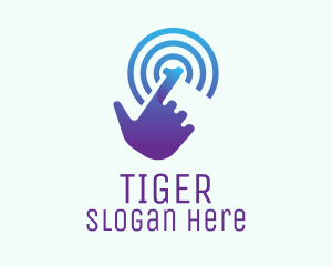 Podcast - Digital Hand Number 1 logo design