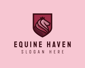 Stable - Royal Horse Shield logo design