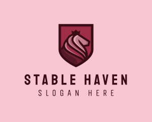 Horse - Royal Horse Shield logo design