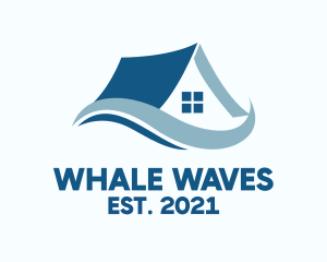 House Contractor Waves logo design