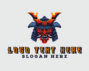 Horror - Samurai Demon Gaming logo design