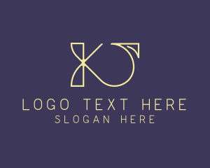 Hairdresser - Elegant Stylist Letter K logo design