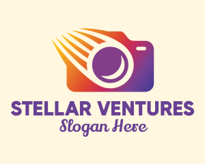 Gradient Meteorite Camera logo design