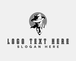 Mobster - Mysterious Detective Man logo design