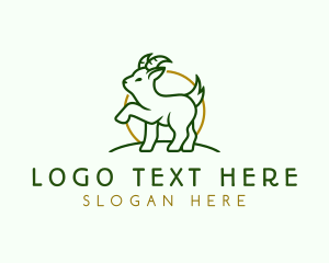 Markhor - Goat Horn Animal logo design