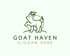 Goat Horn Animal logo design