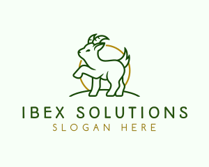 Ibex - Goat Horn Animal logo design