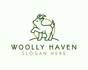 Goat Horn Animal logo design