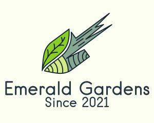 Garden Leaf Shovel  logo design