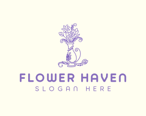 Decorative Flower Vase logo design