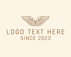 Minimalist - Linear Feather Wings logo design