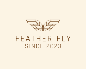 Linear Feather Wings logo design