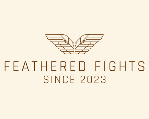 Linear Feather Wings logo design