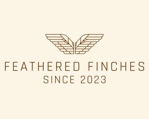 Linear Feather Wings logo design