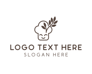 Cook - Wheat Bread Character logo design