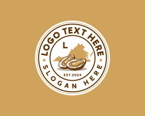 Map - Oyster Seafood Virginia logo design