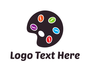 Pop Art - Bean Paint Palette logo design