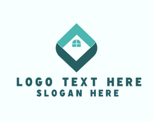 Construction - Roof Housing Letter V logo design