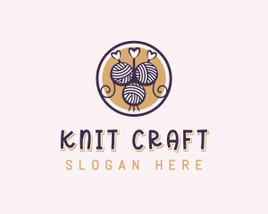 Yarn Chrochet Knitting logo design