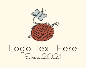 Couturier - Butterfly Crochet Yarn logo design