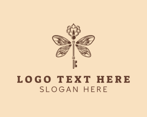 Insect - Luxury Wing Key logo design