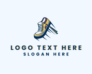 Rubber Shoes - Fitness Activewear Sneakers logo design