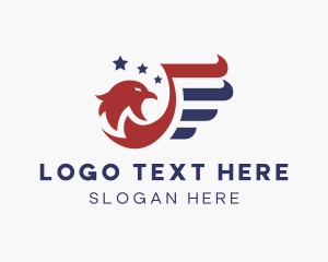 Freedom - American Eagle Patriot logo design