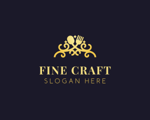 Spoon Fork Crown logo design