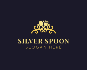 Spoon Fork Crown logo design