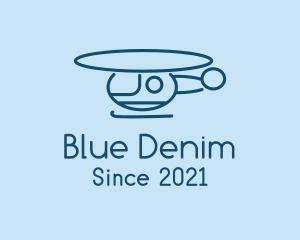 Blue Helicopter Tour logo design