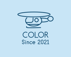 Pilot School - Blue Helicopter Tour logo design