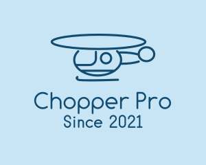 Chopper - Blue Helicopter Tour logo design