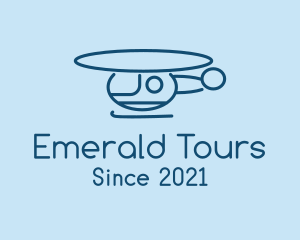 Blue Helicopter Tour logo design