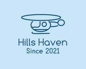 Blue Helicopter Tour logo design