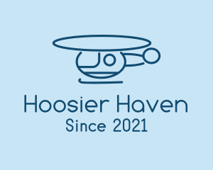 Blue Helicopter Tour logo design