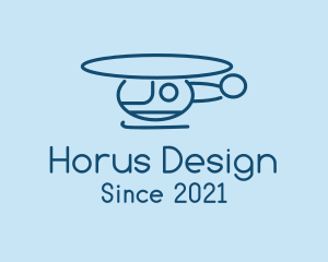 Blue Helicopter Tour logo design