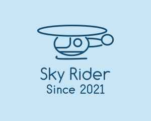 Helicopter - Blue Helicopter Tour logo design