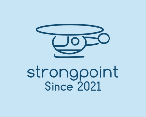 Drone - Blue Helicopter Tour logo design